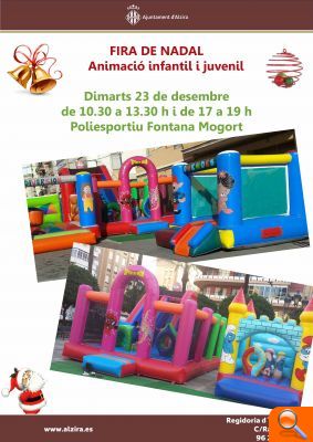 Alzira organiza una Feria de Navidad para los más pequeños en el Pabellón Fontana Mogort - (foto 2)